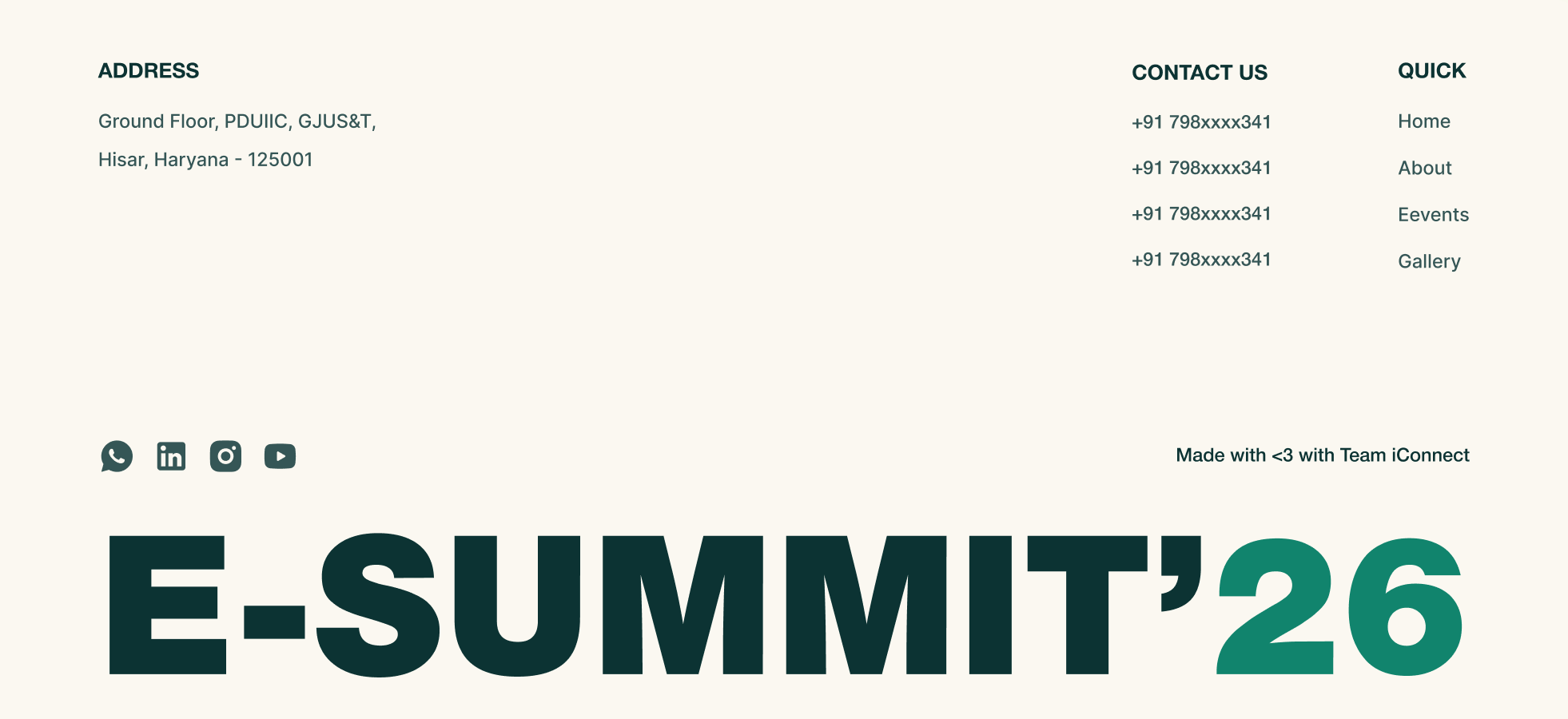 E-Summit Footer Section